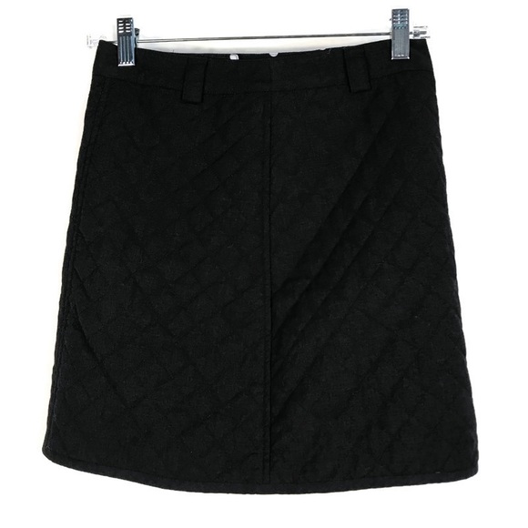 Brooks Brothers 1818 Skirt Quilted Wool size 2 Charcoal - Picture 1 of 7